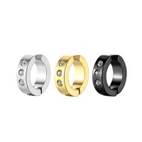 Clip auricolari diamanti in acciaio inossidabile punk anello auricolare non piercing per uomini e donne