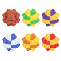 Fidget boll leksaker, 3d squeeze bollar bpa gratis matkvalitet silikon sensory leksak spänningsbollar för barn vuxna äldre, påskkorg stuffers fest favoriserar, basket