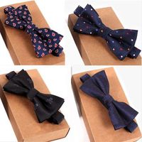 designer tie high quality fashion 2017 man shirt accessories navy bow tie for wedding men whole bowtie Party Business Formal224H