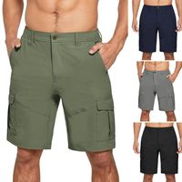 Pantalones cortos para hombres múltiples pantalones rectos con cremallera liviana para hombres de hombres diarios