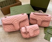 Frauen Designer Luxurys Umhängetaschen Umhängetasche 23SS Neue Mode Gürtel Geldbörsen Hohe Qualität Macaron Farbe Totes Handtaschen Mädchen Pulver