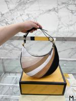 Roma Graphy Patchwork Color Small Mamds Half Moon Hobo Underar Underar Sac à main Femme Designer Cuir Cuthing Handing Hands Hands Hands Mandurys Designers Designers Bags toile Totes