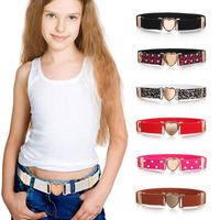 Gürtel Mode verstellbare Kinder elastische Mädchen Kleider Taillengürtel mehrfarbige Stretch Herzkleidung Dekoration Accessoiresbelts