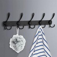 Hooks Rails väggmonterad krok rostfritt stålrockdörr tillbaka för nyckel hatt väska vattentät badrum handduk hållare hem leveranser