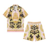 2022 Diseñadores camisas pantalones cortos de playa para hombres hawaii camisa floral camisas casuales hombres pantalones de manga corta vestida de variedad