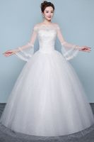 Hochzeitskleid Luxus Luxus 2022 Neue Temperament Bräute Abdeckung Fleisch Show Slim Koreanische Schulter