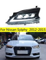 High Beam Car Head Lampa för Nissan Sylphy 2012-15 LED-strålkastare Sylphy DRL Vänd signalkörningsljus