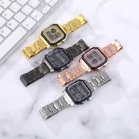 Armbanduhren luxury Männer Uhr Wasserdichtes goldenes Edelstahl Business Digital Uhren