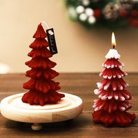 Craft Tools Christmas Candle Mold DIY 3D Tree Pine Cone Snow Snowflake Shape Making Silicone Mould Home Decoration
