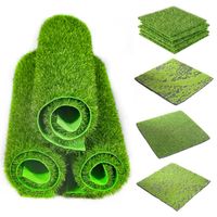 Fleurs décoratives couronnes simulation Turf pelouse mur vert diy micro paysage artificiel middage midi jardin mousse douce mousse