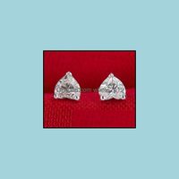 Stud Earrings Jewelry .372Ct Vs H Heart Cut Natural Diamonds 14K White Gold Diamond Drop Delivery 2021 Enmbg