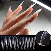 100Pcs Quick Building Mold Tips Nail Dual Forms Finger Extension Art UV Builder Easy Find Tool False Nails250d