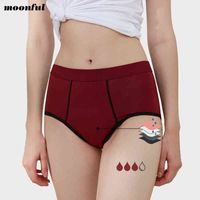 5 Katman Menstrüel Panties Kadınlar Gecede Genç Dönem Külotu Yüksek Bel Emici Kısa Dönem iç çamaşırı culotte menstruelle T220810