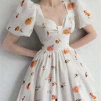 Strawberries impreso un vestido de línea Manga corta Vestidos sexy escolar ropa retro ropa mujer harajuku moda coreana 220518