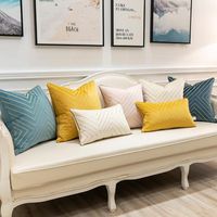 Cushion Decorative Pillow Luxury Flannel Modern Geometric So...