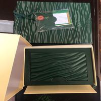 Quality Luxury Mans Wrist Watches Boxes Swiss Top Brands Original Green Box Paper For Rolex Watch Booklet Card in English Men Whol252z