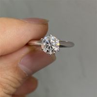 Meisidian 18k weißes Festes Gold 1 Karat G VVS Labor CVD Diamond Engagement Ring für Frauen 220816