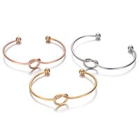30pcs lot Stainless Steel Hearts Knot Wire Open Bracelets Bangles DIY Bracelet Cuff Knot Bangles for Jewelry Making 220702