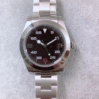 ST9 Steel Mens Watch Series Negro Dial negro 40 mm Movimiento mec￡nico autom￡tico de acero inoxidable Relojes de dise￱ador 904L