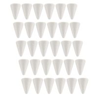 Decorazione per feste 30 pacchetti 68 x 23 mm a forma di cono bianco in polistifoamma di schiuma materiale per arti di modellazione fai-da-te fatti a mano