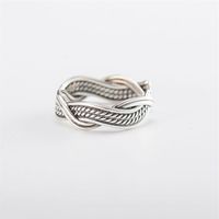 100% Real 925 Sterling Silver Midi Rings for Women Vintage Geometric Open Adjustable Ring Fine Party Jewelry YMR4023239