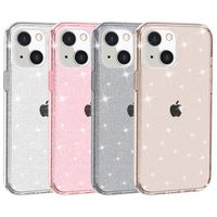 Custodie per cellulari glitter bling per iPhone 14 11 12 13 pro max xr xs x 7 8 6s più cover posteriore trasparente al silicone morbido