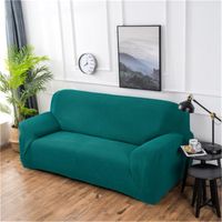 Chaise Couvre-chaises Canapé d'angle de couleur solide élastique pour salon stretch Tournette en coton moderne Sectionnel en forme de canapé coulée