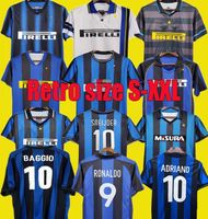 2009 Milito Sneijder Zanetti rétro Soccer Jersey Football 97 98 99 01 02 03 Djorkaeff Baggio Adriano 10 11 07 08 09 BATISTUTA Inters Zamorano Uniforms Milans