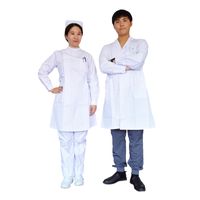 Женская одежда больница медсестра доктор белая пальто зимняя одежда
