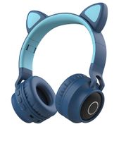 Cosplay Cat Ear Składane Słuchawki Świecące Dzieci Słuchawki Gaming Headphone LED Lights Ear Hook Do Laptopa PC