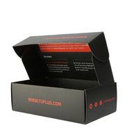工場の価格で靴のためのカスタム印刷の折り畳み式黒い紙の包装箱