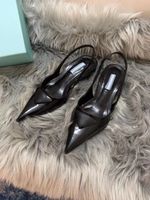 Дизайнерские женские тапочки новые модные классические лучшие дамы роскошные универсальные высокие каблуки заостренные сандалии