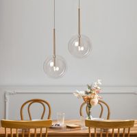 Lâmpadas pendentes Luzes modernas da sala de jantar Barra de cabeceira para o teto minimalista de vidro abajur pendurado luminoso