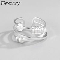 Cluster Rings 925 Stamp For Women Trendy Elegant Couples Creative Multi Layer Hollow Geometric Birthday Party JewelryCluster