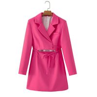 Women's Suits & Blazers Autumn Clothes 2022 Casual Hollow Coat Women Long Sleeve Jacket Rose Red Blazer Suit FemaleWomen's