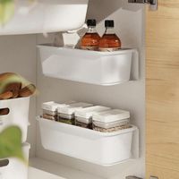 Organización de almacenamiento de cocina Conveniente organizador de baño de montaje de pared moderno Cesta de deslizamiento liviano Slip Slip para cocina de cocina