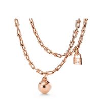 Tiff any jewelry pendant necklace designer luxury fashion Horseshoe pendants series necklaces 6 styles Rose Gold Platinum Chain diamond adult jewellery for woman