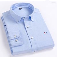 Camisas casuales para hombres 100% algodón oxford fit camiseta hombres longitud larga para bocadillo de gran tamaño a cuadros de moda