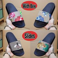 Designer Slides Homens Mulheres Chinelos com caixa Dust Bag impressão Slide Sandálias de verão Chinelo de Plataforma Classics sandália Sneaker tamanho 36-47