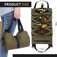 Mintiml Tool Bag Multi-purpose Roll Wrench Pouch Hanging Zipper Tote Working 220421