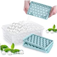A fabricante de bolas de gelo molda de silicona bpa grátis com tampas removíveis bandejas de molde de gelo molde de cozinha de cozinha 220804