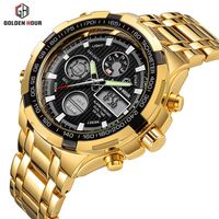 Reloj Hombre GOLDENHOUR Luxury Gold Men's Watch montre homme Automatic Clock Sport Man Wrist Watches 2019 Relogio Masculino2902