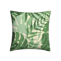 Yastık/Dekoratif Yastık Bitkileri Yaprak Basamaklı Yağlı Yağlı Yeşil Tropikal Yastık Kılıfı Baskılı Yastık Kapağı Dekoratif Atma Kılıfı Eve