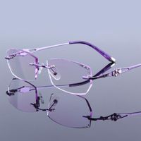Gafas de sol Gafas de lectura clara Mujeres Luxury Drinestone Seentas Femenina Femenina Hipteropía Púrpura Purple Presbyópico Glassess