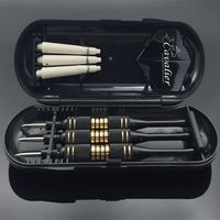 3pcs/set professionelle Pfeile Carry Box 24g 25 g schwarz goldene Farbe Stahlspitze Darts mit Messing Darts Schächten277z