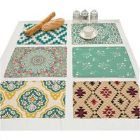 Tappetini tappetini tappetini per bevande floreali stampato geometrici Biaster di lino tazza tazza di pranzo tavolo da pranzo tavolo da pranzo dolielies decorazione accessorima