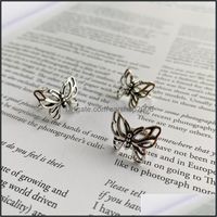 Clip-on vis des boucles d'oreilles en arrière Jewelry 1 pc 100% authentique 925 Sterling Sier Ear toff For Women Korea Japan ins Butterfly Clip sans piercing