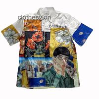 Tasarımcı Erkek Giysileri Yaz Yeni Kazablans Kısa Kollu T-Shirt Sanatçı Yağlı Japon Stili gevşek ve gündelik