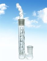 Intoxicante split poroso hookah fumando j gancho de boca sopro de vidro bongue de 18 mm junta feminina