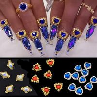 100 Pcs 3D Nail Charms (50 Pcs Star Nail Charms + 50 Pcs Heart Nail  Charms), Colorful Nail Rhinestones Kit ABS Nails Manicures Nail Art  Accessories for Women Girls